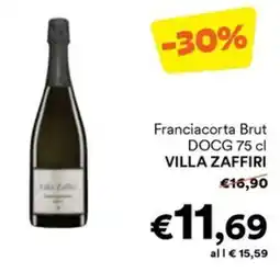 Unes Franciacorta Brut DOCG Villa Zaffiri offerta
