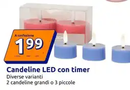 Action Candeline LED con timer offerta