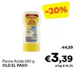 Unes Panna Acida OLD EL PASO offerta