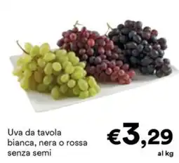 Unes Uva da tavola bianca, nera o rossa senza semi offerta