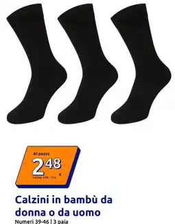 Action Calzini in bambù da donna o da uomo offerta