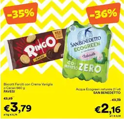 Unes Biscotti Farciti con Crema Vaniglia o Cacao offerta