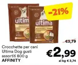 Unes Crocchette per cani Ultima Dog gusti assortiti offerta