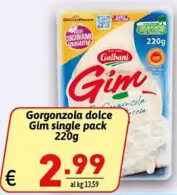 Ipercarni Gorgonzola dolce Gim offerta