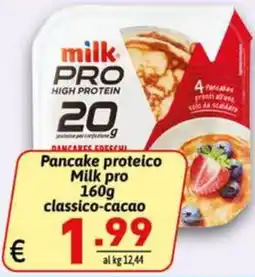 Ipercarni Pancake proteico Milk pro classico-cacao offerta