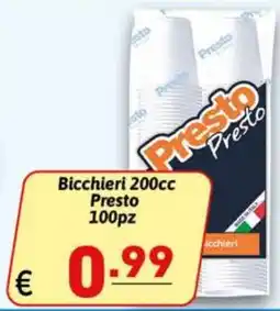 Ipercarni Bicchieri Presto offerta