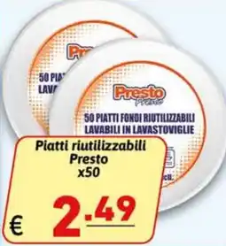 Ipercarni Piatti riutilizzabili Presto offerta