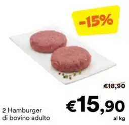 Unes Hamburger di bovino adulto offerta