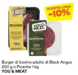 Unes Burger di bovino adulto di Black Angus offerta