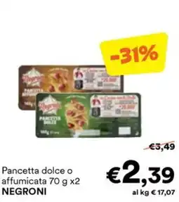 Unes Pancetta dolce o affumicata Negroni offerta