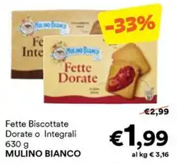Unes Fette Biscottate Dorate o Integrali MULINO BIANCO offerta