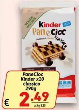 Ipercarni PaneCioc Kinder classico offerta