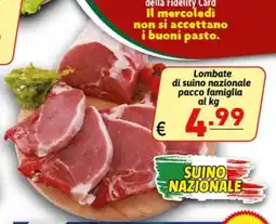 Ipercarni Lombate di suino nazionale offerta
