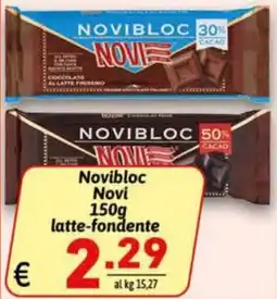 Ipercarni Novibloc Novi latte-fondente offerta