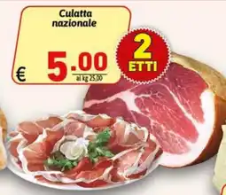 Ipercarni Culatta nazionale offerta