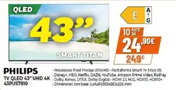 Ipercoop Philips TV QLED 43" UHD 4K offerta