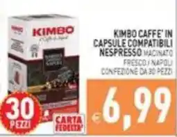 Iperfamily Kimbo caffè in capsule compatibili Nespresso offerta