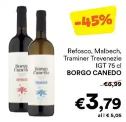 Unes Refosco, Malbech, Traminer Trevenezie IGT offerta