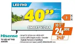 Ipercoop Hisense TV LED 40" FHD 40A49S offerta