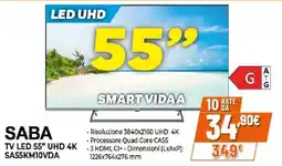 Ipercoop SABA TV LED 55" UHD 4K offerta