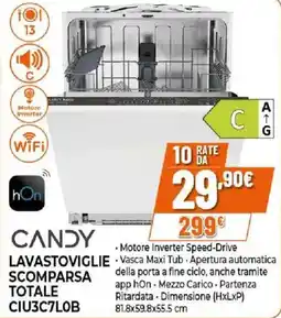 Ipercoop Candy lavastoviglie scomparsa totale offerta