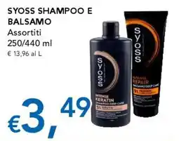 Migross Supermercati e Market Syoss shampoo e balsamo offerta