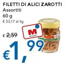 Migross Supermercati e Market Filetti di Alici Zarotti Assortiti offerta