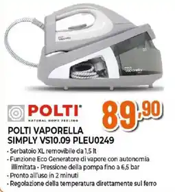 Ipercoop Polti Vaporella Simply offerta