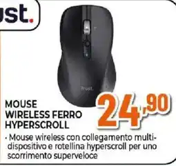 Ipercoop Mouse wireless ferro hyperscroll offerta
