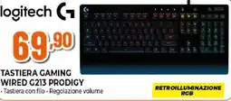 Ipercoop Logitech tastiera gaming wired G213 Prodigy offerta