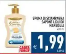 Iperfamily Spuma di sciampagna sapone liquido marsiglia offerta