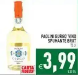 Iperfamily Paolini Gurgo' vino spumante brut offerta