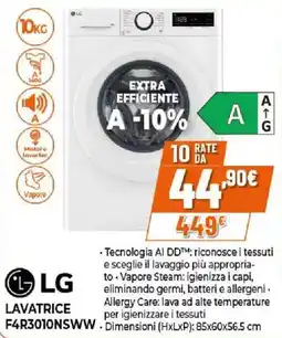 Ipercoop Lavatrice LG F4R3010NSWW offerta