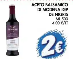 èccoMI Aceto balsamico di Modena IGP de Nigris offerta