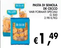 èccoMI Pasta di semola De Cecco offerta