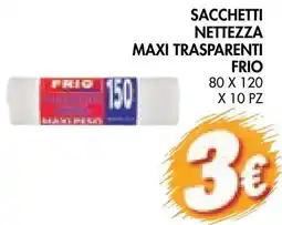 èccoMI Sacchetti nettezza maxi trasparenti frio offerta