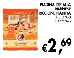 èccoMI Piadina IGP alla riminese Riccione Piadina offerta