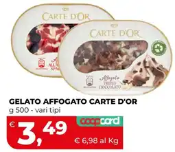 Coop Master Alleanza 3.0 Gelato affogato Carte d'Or offerta