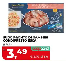 Coop Master Alleanza 3.0 Sugo pronto di gamberi condipresto esca offerta