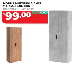 Coop Master Alleanza 3.0 Mobile multiuso 2 ante 7 ripiani London offerta