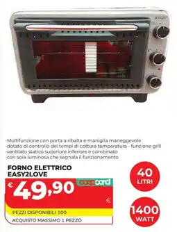Coop Master Alleanza 3.0 Forno elettrico Easy2Love offerta