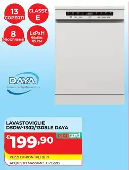 Coop Master Alleanza 3.0 Lavastoviglie DSDW-1302/1308LE Daya offerta