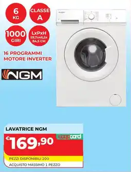 Coop Master Alleanza 3.0 Lavatrice NGM offerta