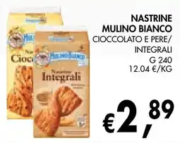 èccoMI Nastrine Mulino Bianco Cioccolato e Pere/Integrali offerta