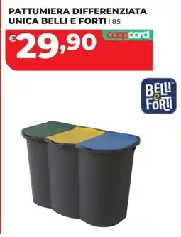 Coop Master Alleanza 3.0 Pattumiera differenziata unica Belli e Forti offerta