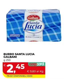 Coop Master Alleanza 3.0 Burro Santa Lucia Galbani offerta