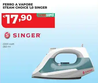 Coop Master Alleanza 3.0 Ferro a vapore steam choice 1,0 singer offerta