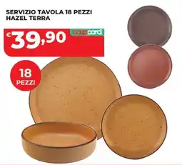 Coop Master Alleanza 3.0 Servizio tavola 18 pezzi Hazel Terra offerta