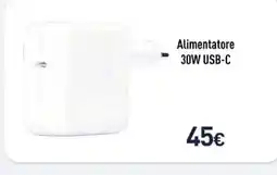 Unieuro Alimentatore 30W USB-C offerta