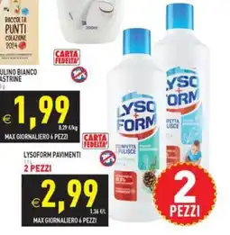 Supermercati Agorà Lysoform pavimenti offerta
